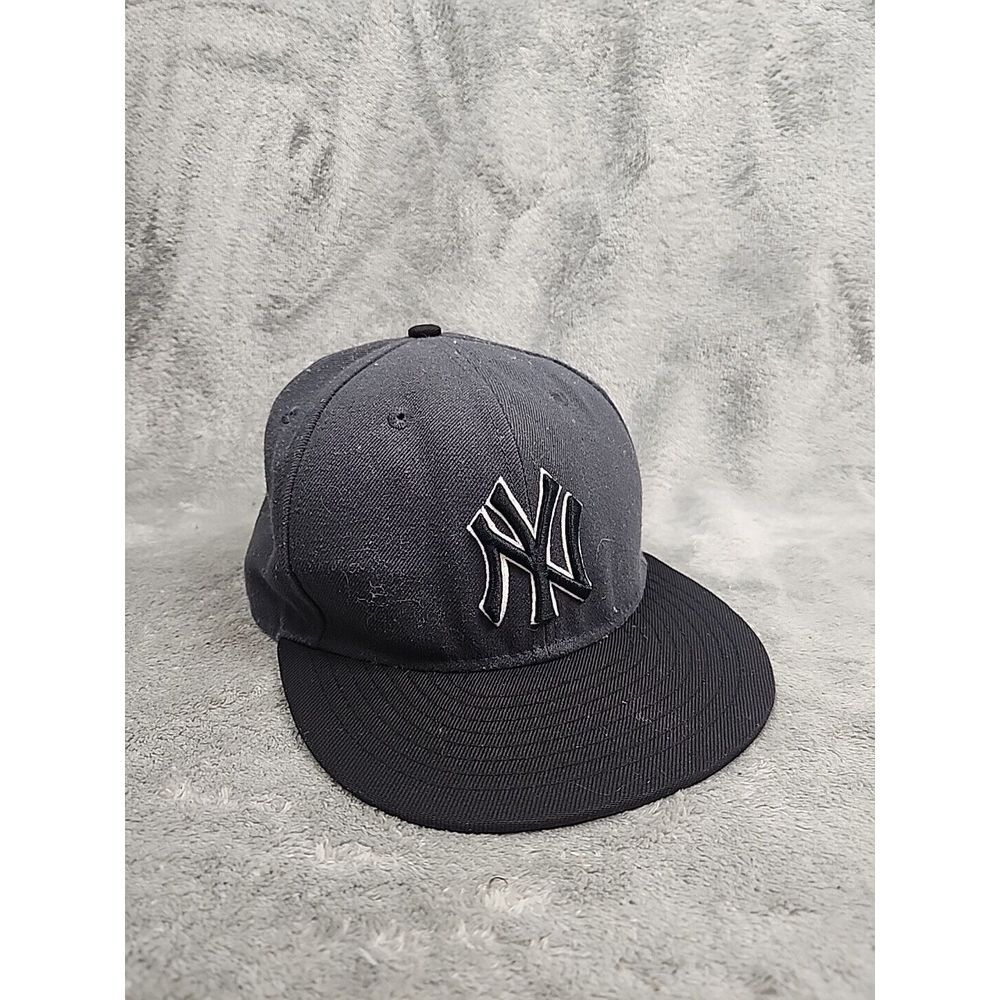New York Yankees NY 59FIFTY Men's Fitted New Era Hat Cap Gray 7 3/8 MLB